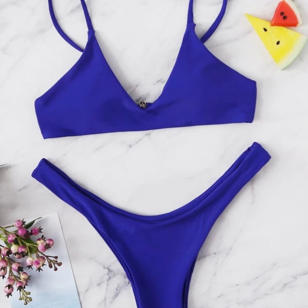 SHEIN dark blue bikini set